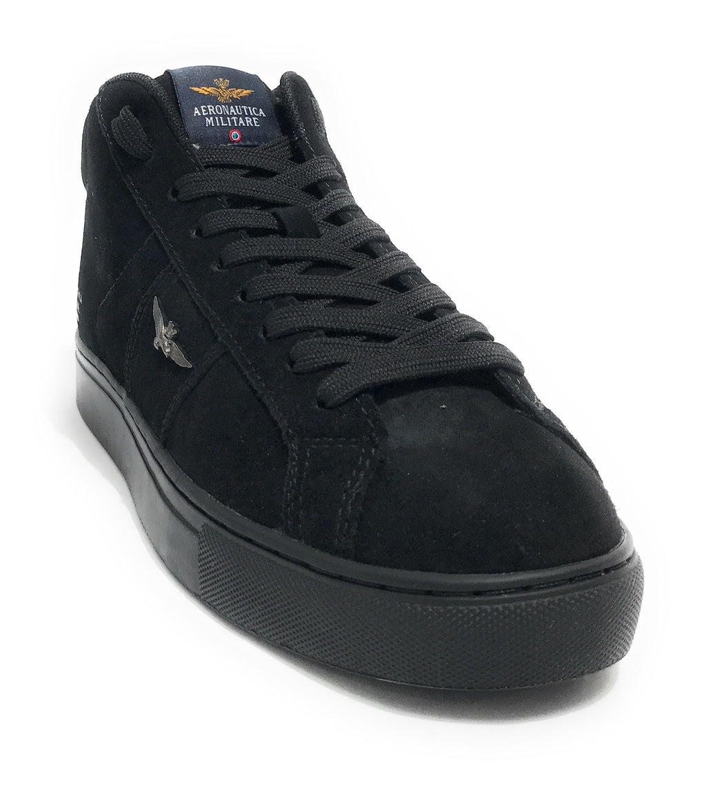 Sneaker Aeronautica Militare in pelle nero U25AR09 242SC291PL206