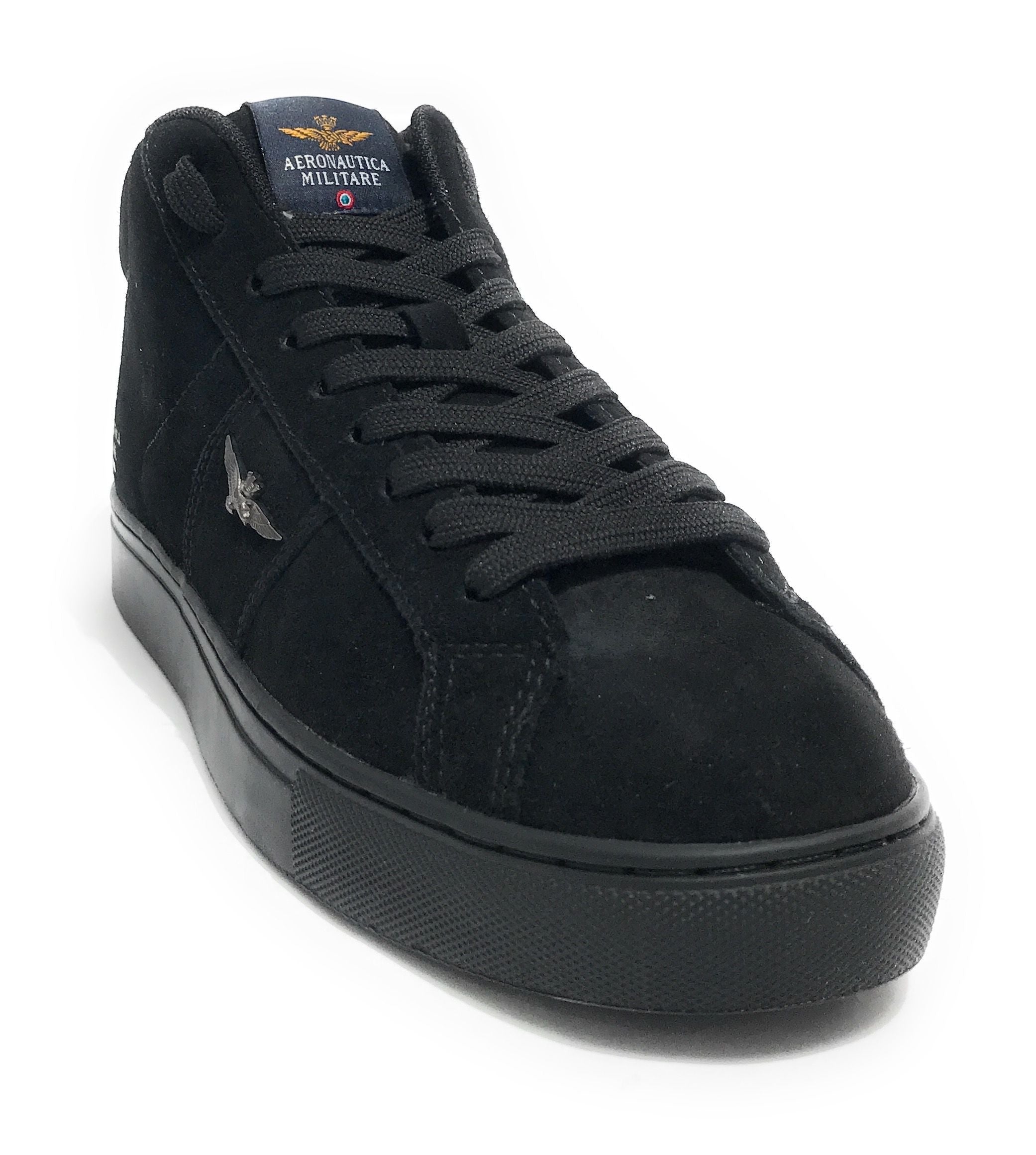 Sneaker Aeronautica Militare in pelle nero U25AR09 242SC291PL206