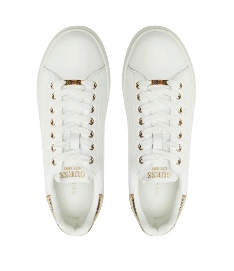 Scarpe donna sneaker Guess Elbina white/gold DS25GU44 FLTELBLEM12