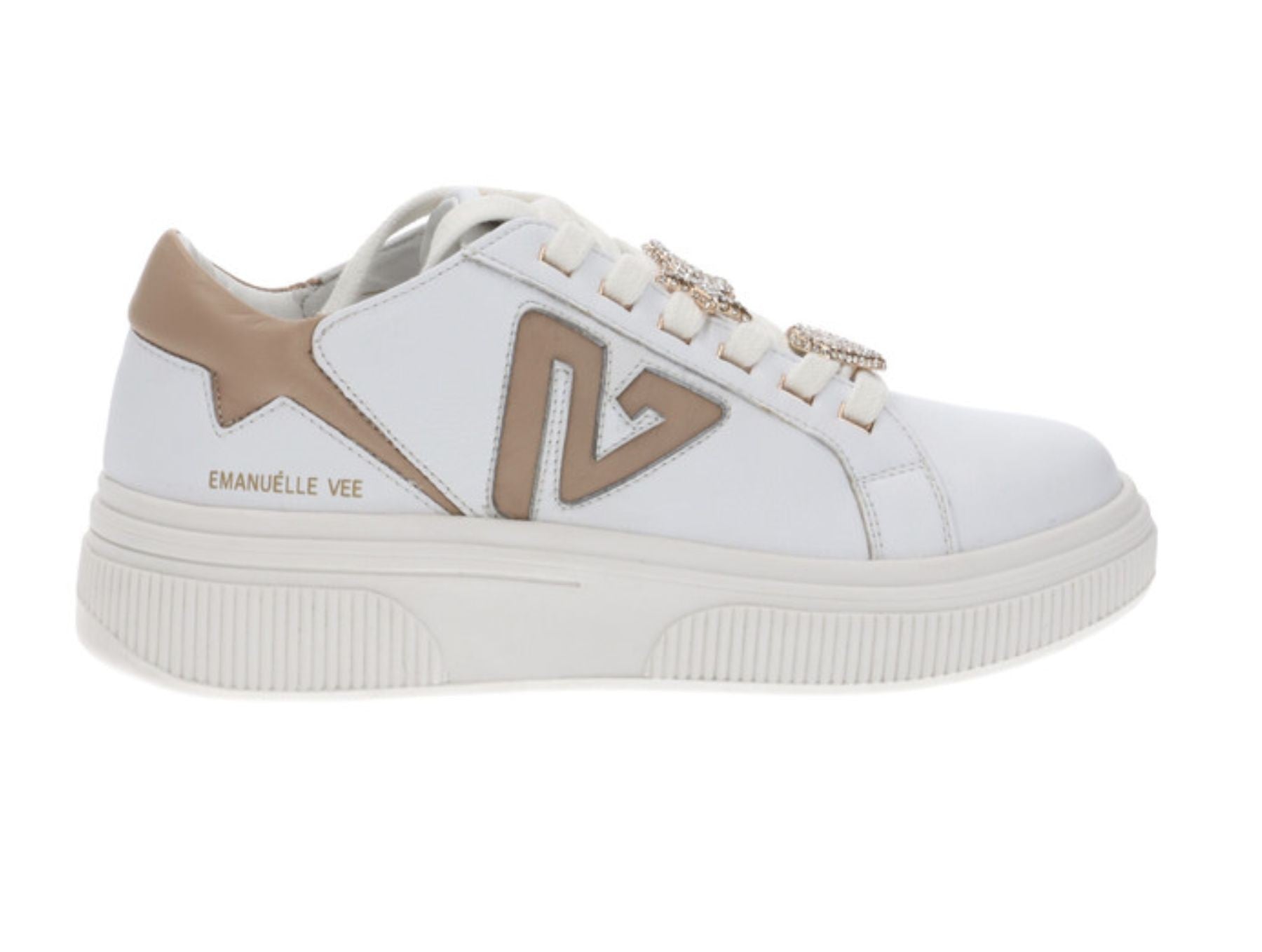 Scarpe donna sneaker Emanuélle Vee white/ beige D24EV17 432P-800-15-P003