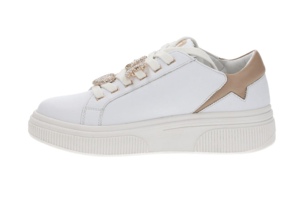 Scarpe donna sneaker Emanuélle Vee white/ beige D24EV17 432P-800-15-P003