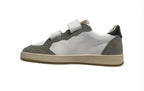 Scarpe bambino 2B12 sneaker con strap Mini.Play-83 in pelle bianco/ grigio/ fluo ZS24QB09
