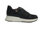 Scarpe donna Liu-Jo sneaker Kiss 719 in ecopelle traforata black DS24LJ34 4A4713 EX250