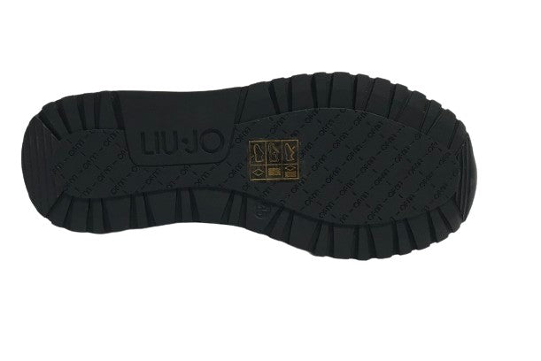 Scarpe donna Liu-Jo sneaker Kiss 719 in ecopelle traforata black DS24LJ34 4A4713 EX250