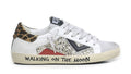 Scarpe donna 4B12 sneaker in pelle leo/ glitter D25QB05 SUPRIME-DBS268