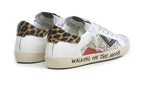 Scarpe donna 4B12 sneaker in pelle leo/ glitter D25QB05 SUPRIME-DBS268