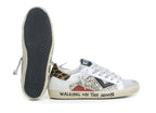 Scarpe donna 4B12 sneaker in pelle leo/ glitter D25QB05 SUPRIME-DBS268