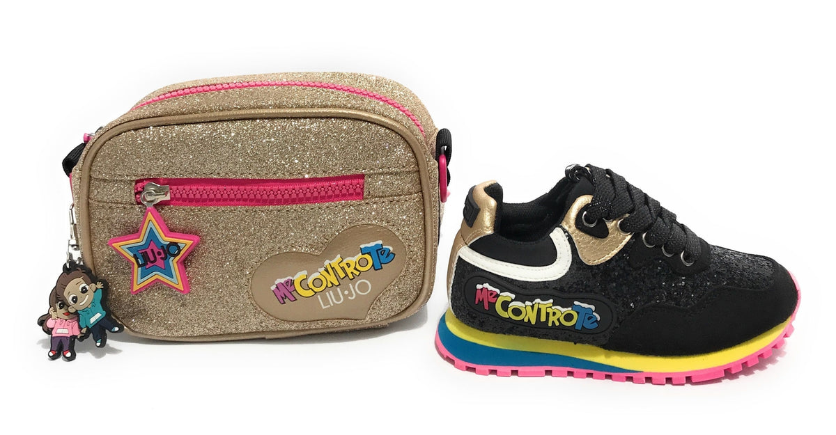 Scarpe bambino Liu-Jo sneaker Me Contro Te Wonder 20 + shoulder bag glitter ZS22LJ02 4F1007