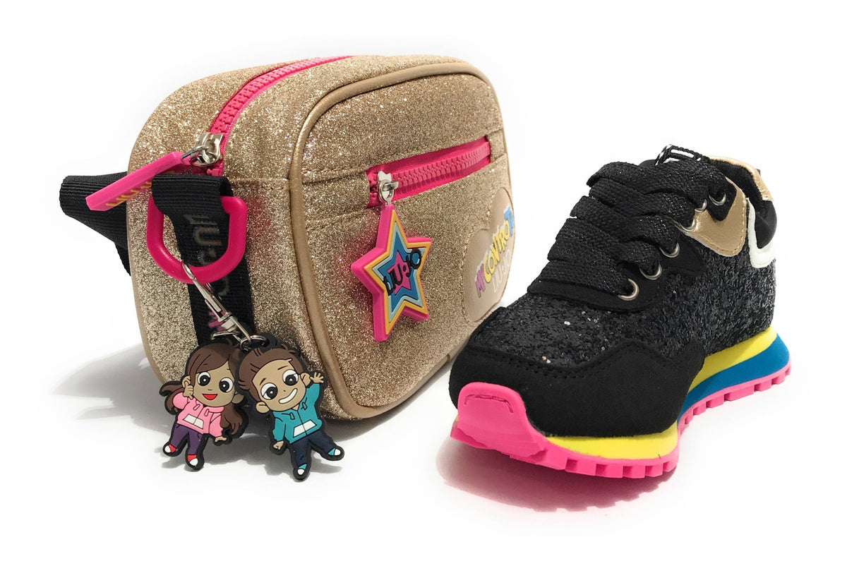 Scarpe bambino Liu-Jo sneaker Me Contro Te Wonder 20 + shoulder bag glitter ZS22LJ02 4F1007