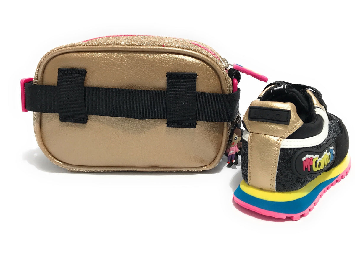 Scarpe bambino Liu-Jo sneaker Me Contro Te Wonder 20 + shoulder bag glitter ZS22LJ02 4F1007