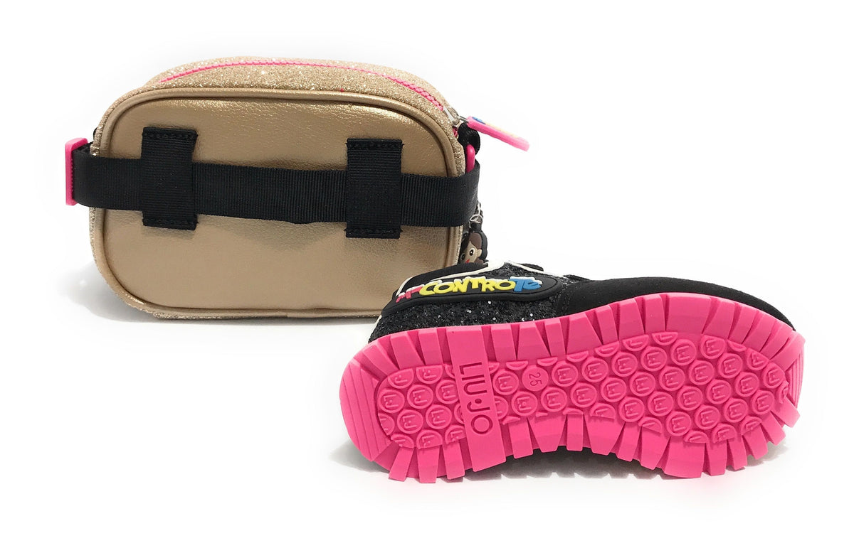 Scarpe bambino Liu-Jo sneaker Me Contro Te Wonder 20 + shoulder bag glitter ZS22LJ02 4F1007