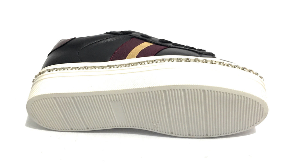 Scarpe donna Gold&gold sneaker fondo platform in ecopelle nero D20GG38