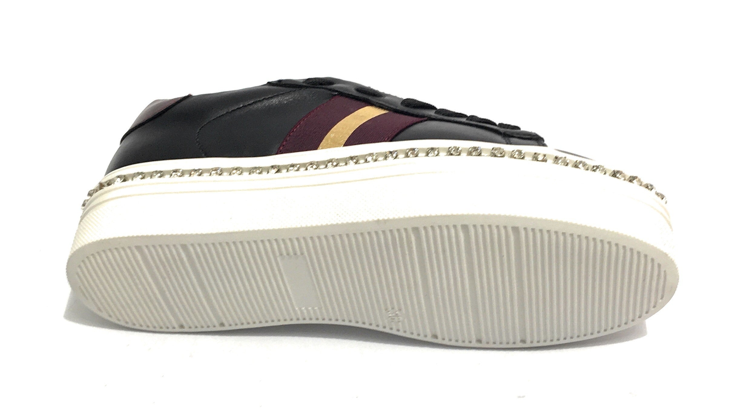 Scarpe donna Gold&gold sneaker fondo platform in ecopelle nero D20GG38