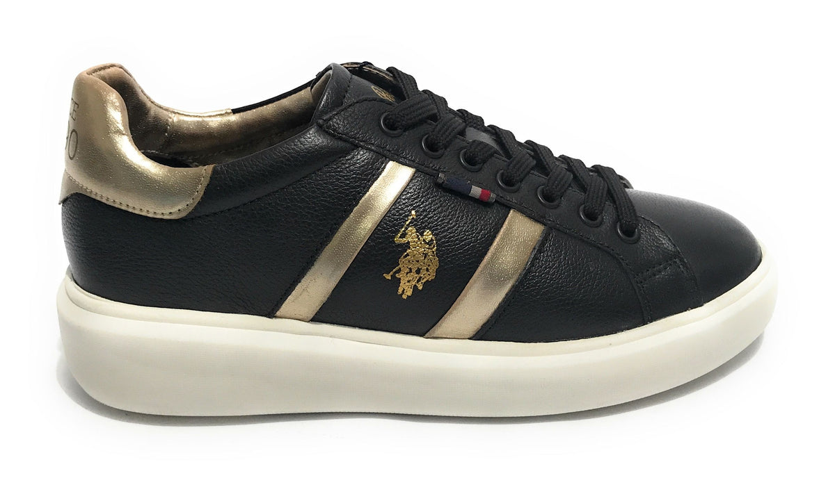 Scarpe donna US Polo sneaker Cardi 001 in pelle black D22UP05