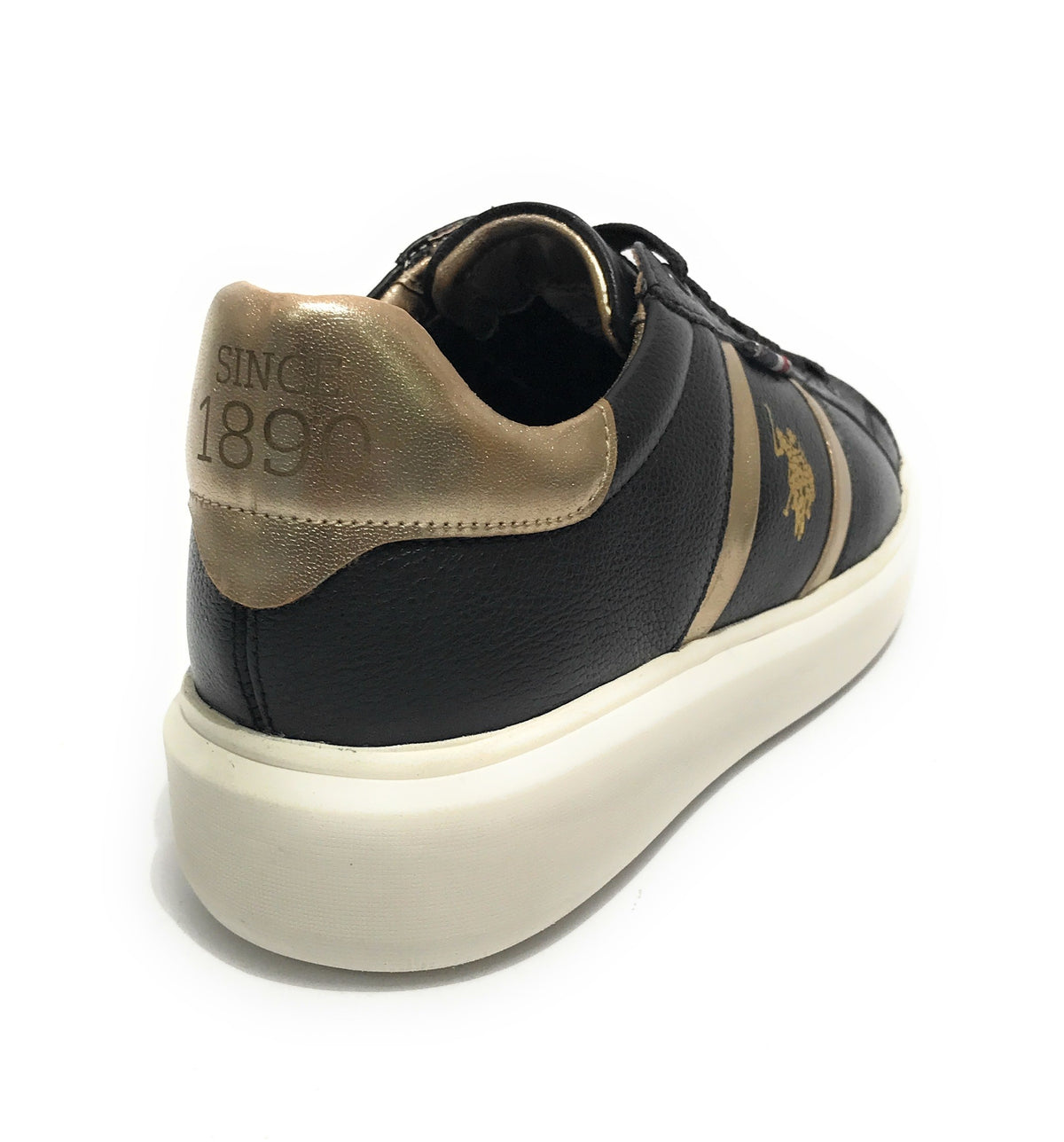 Scarpe donna US Polo sneaker Cardi 001 in pelle black D22UP05