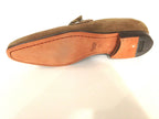 SCARPE UOMO SANTONI MOCASSINO SFILATO CON NAPPE TORTORA  FATTA MANO 60