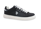 Scarpe U.S. Polo sneaker Rokko 001 in ecopelle nero uomo U23UP14