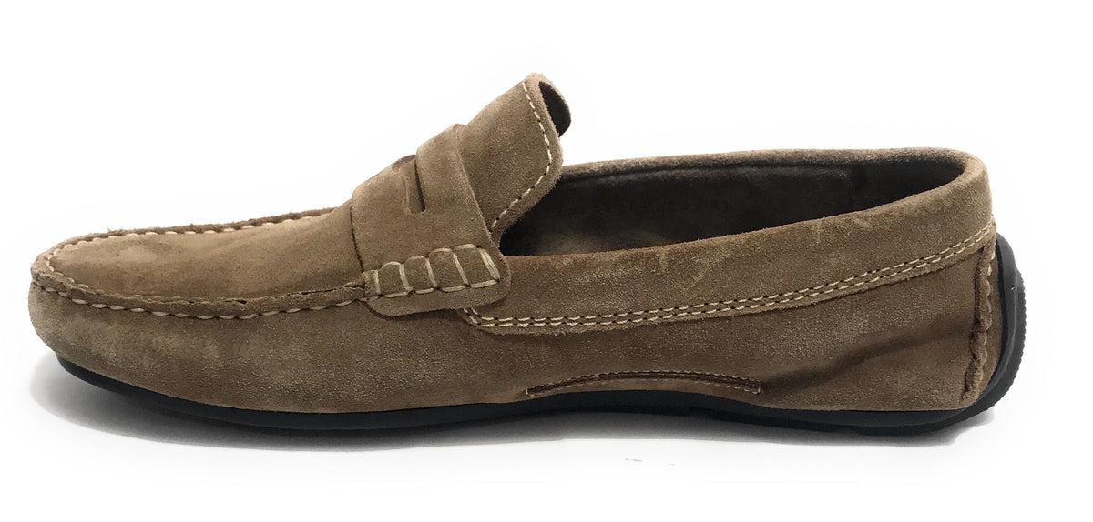 Mocassino tubolare uomo  in pelle scamosciata taupe US23EL02 2051
