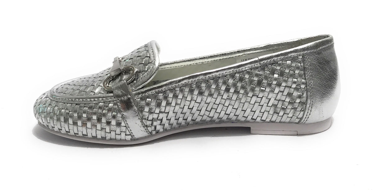 Scarpe US Polo mocassino Chery001 in pelle silver donna DS24UP10