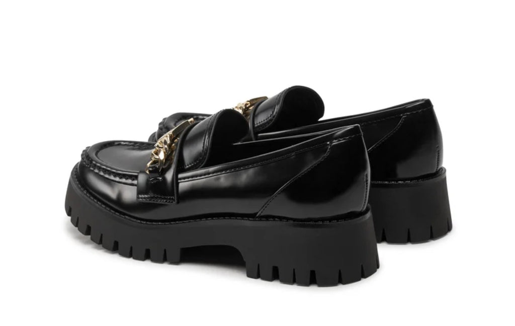 Scarpe donna mocassino Guess Almosty chunky loafers nero D25GU03 FLTALMELE14