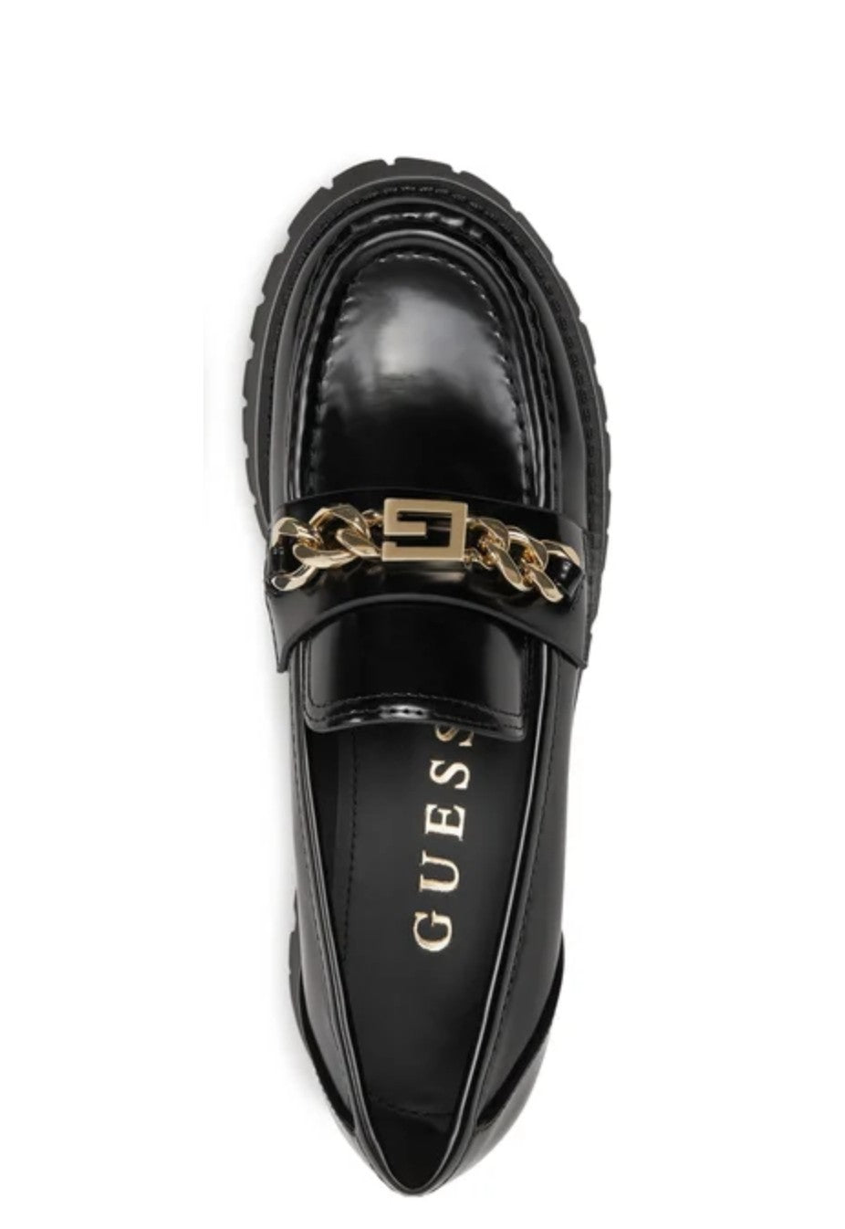 Scarpe donna mocassino Guess Almosty chunky loafers nero D25GU03 FLTALMELE14