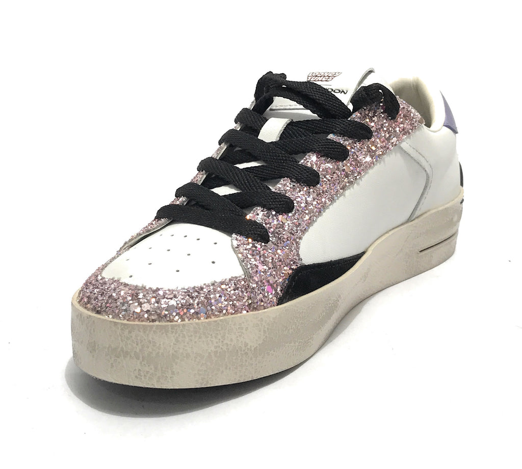 Sneaker donna Crime London Sk8 deluxe in pelle white/ glitter D25CR06 88100AA7.55