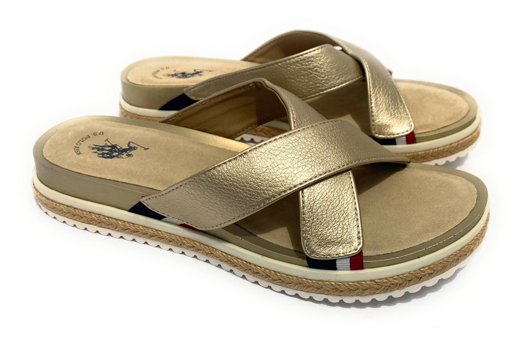 Scarpe donna US Polo sandalo/ ciabatta Erica gold DS21UP39 A4041SO/Y1