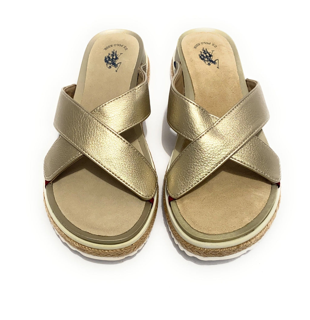 Scarpe donna US Polo sandalo/ ciabatta Erica gold DS21UP39 A4041SO/Y1