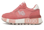 Scarpe donna Liu-Jo Amazing 25 sneaker pelle/ ecopelle/ tessuto strawberry DS24LJ04 BA4005 PX303