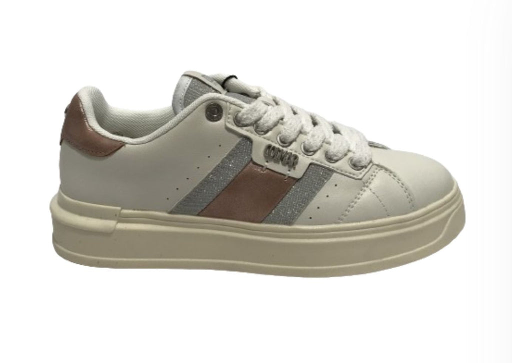 Scarpe donna Colmar sneaker ecopelle Clayton Jessy 125 white/ silver/ rose DS24CO04