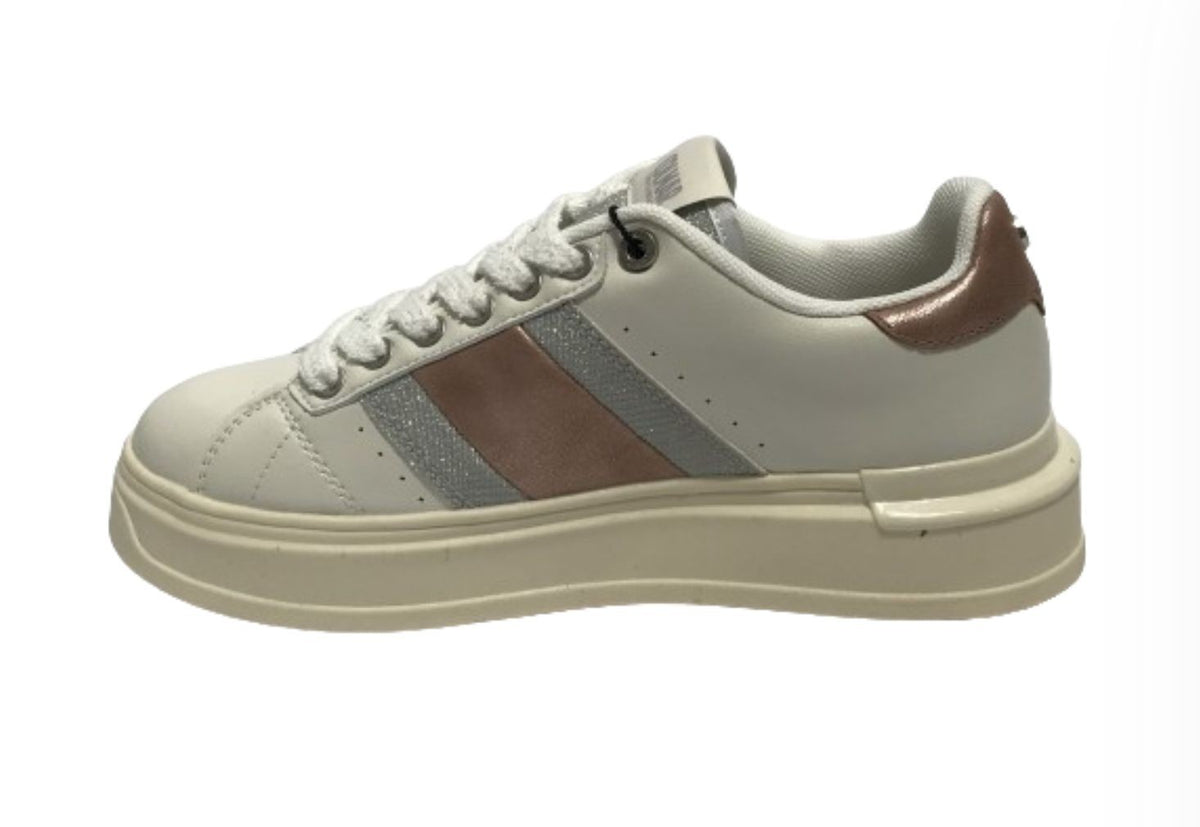 Scarpe donna Colmar sneaker ecopelle Clayton Jessy 125 white/ silver/ rose DS24CO04