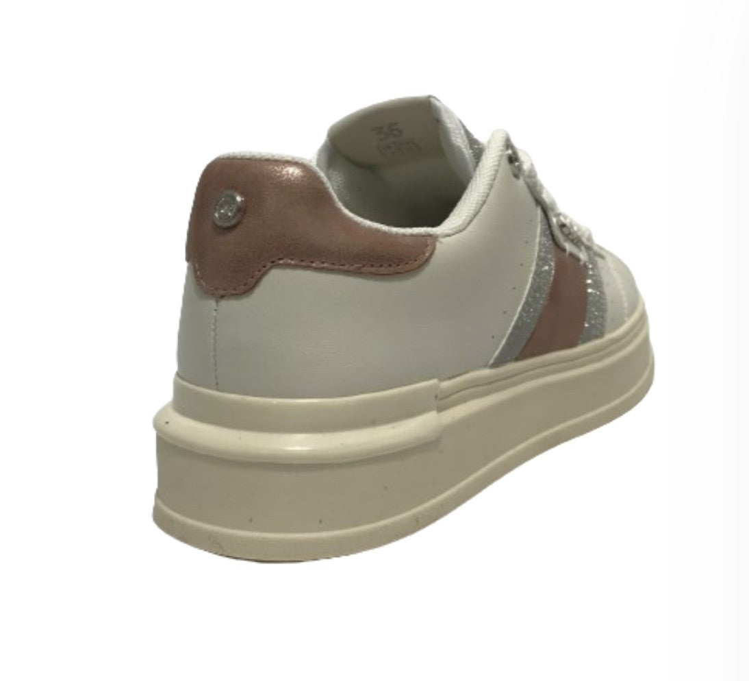 Scarpe donna Colmar sneaker ecopelle Clayton Jessy 125 white/ silver/ rose DS24CO04