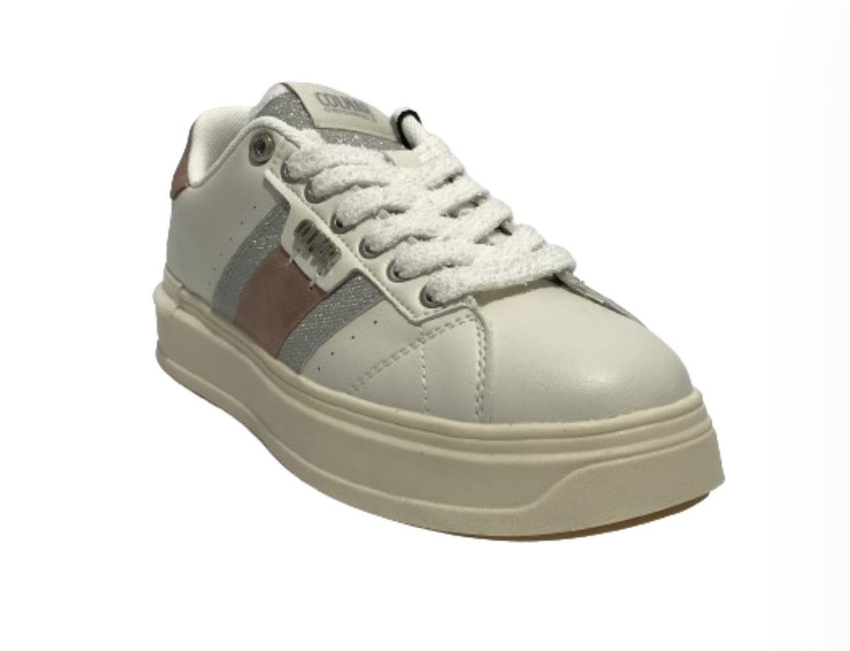 Scarpe donna Colmar sneaker ecopelle Clayton Jessy 125 white/ silver/ rose DS24CO04