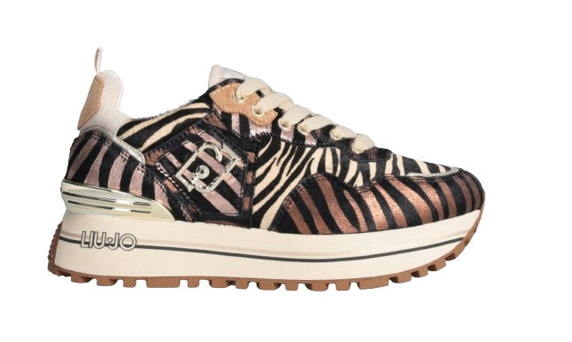 Scarpe donna Liu-Jo Maxi Wonder 01 sneaker laminated pony hair D25LJ08 BF4001PX517S3366