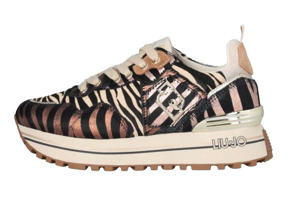 Scarpe donna Liu-Jo Maxi Wonder 01 sneaker laminated pony hair D25LJ08 BF4001PX517S3366