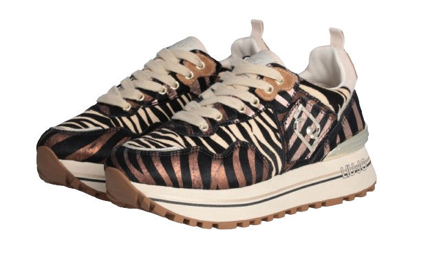 Scarpe donna Liu-Jo Maxi Wonder 01 sneaker laminated pony hair D25LJ08 BF4001PX517S3366