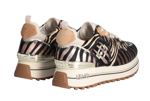 Scarpe donna Liu-Jo Maxi Wonder 01 sneaker laminated pony hair D25LJ08 BF4001PX517S3366