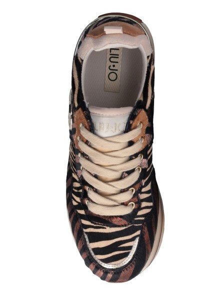Scarpe donna Liu-Jo Maxi Wonder 01 sneaker laminated pony hair D25LJ08 BF4001PX517S3366