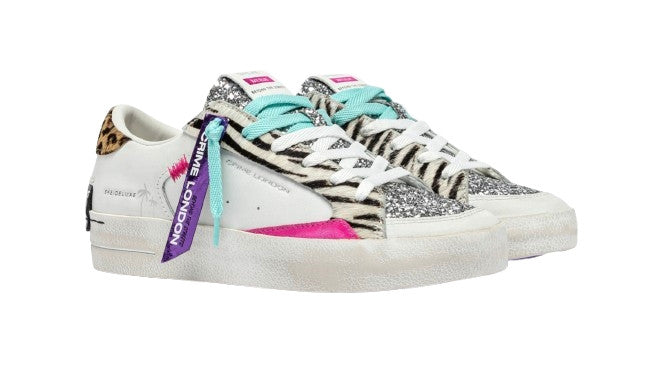 Sneaker donna Crime London Sk8 Deluxe in pelle white DS25CR06 20105PP7.10