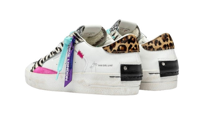 Sneaker donna Crime London Sk8 Deluxe in pelle white DS25CR06 20105PP7.10