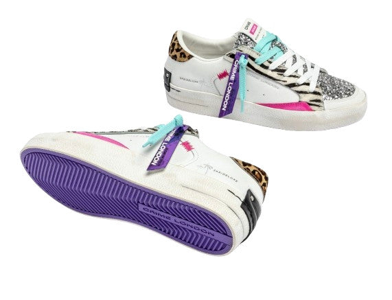 Sneaker donna Crime London Sk8 Deluxe in pelle white DS25CR06 20105PP7.10