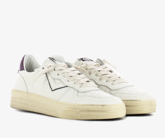 Scarpe donna 4B12 sneaker in pelle bianco/ viola DS25QB12 HYPER-D827