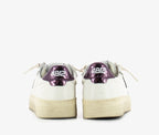 Scarpe donna 4B12 sneaker in pelle bianco/ viola DS25QB12 HYPER-D827