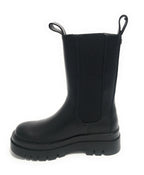 Scarpe donna Gold&gold stivaletto biker in ecopelle nero con fondo carrarmato D22GG22 GR180