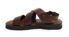 Scarpe uomo Elite sandalo in pelle colore marrone US22EL04 2078
