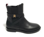 Scarpe Tommy Hilfiger tronchetto in pelle nero Z23TH04 T4A5-32421