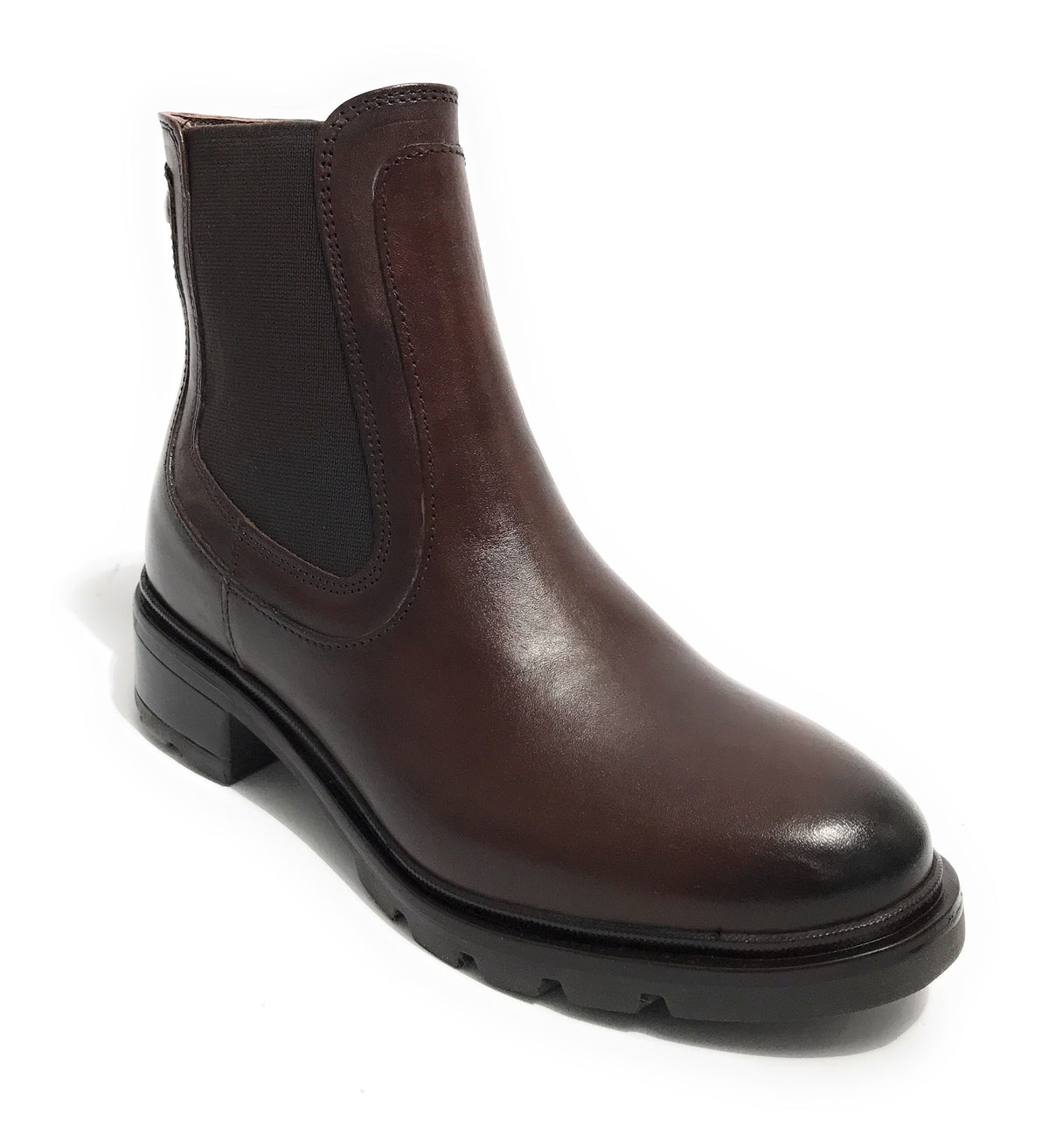 Scarpe donna Elite stivale con fondo classico in pelle marrone testa di moro D23EL04 454