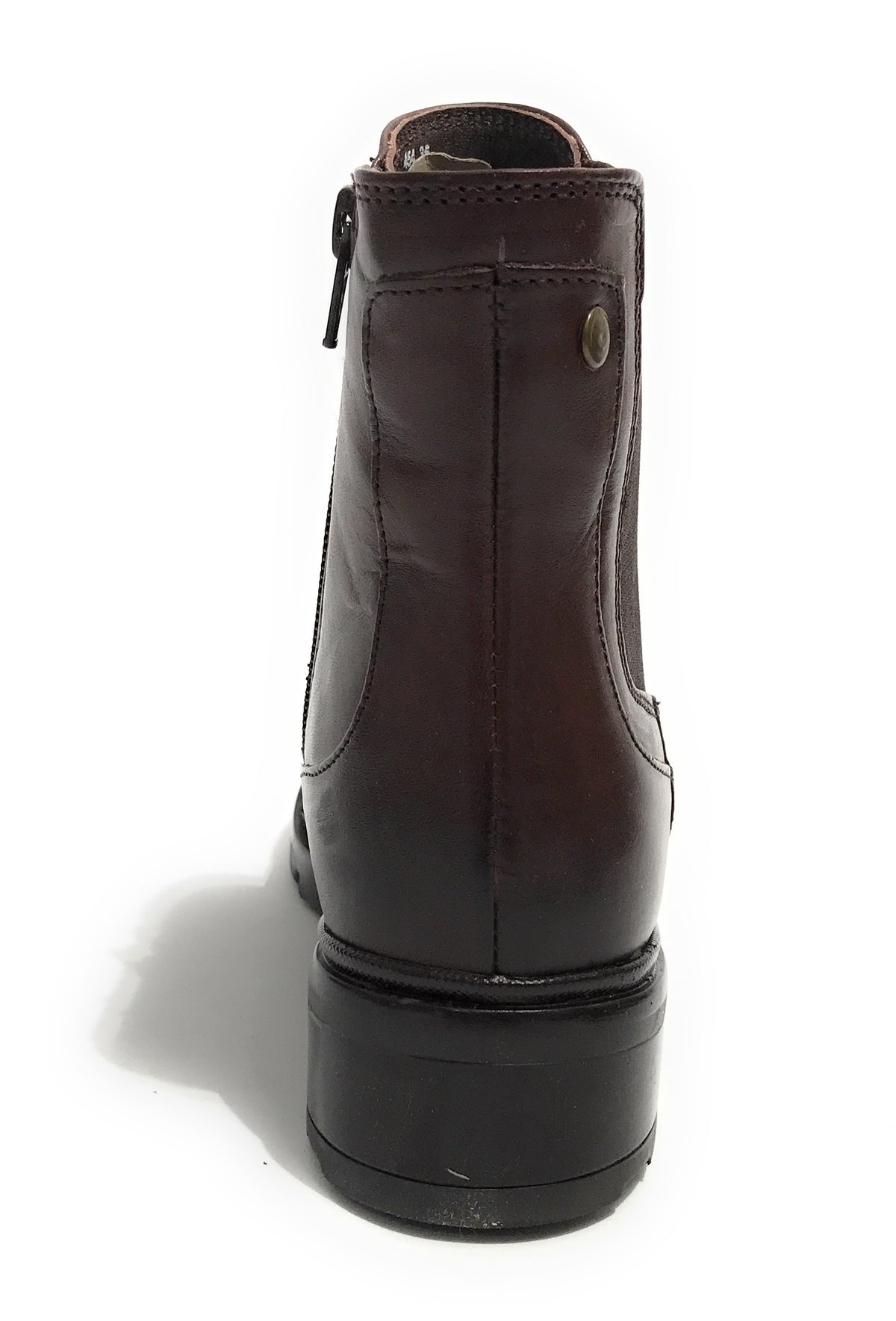 Scarpe donna Elite stivale con fondo classico in pelle marrone testa di moro D23EL04 454