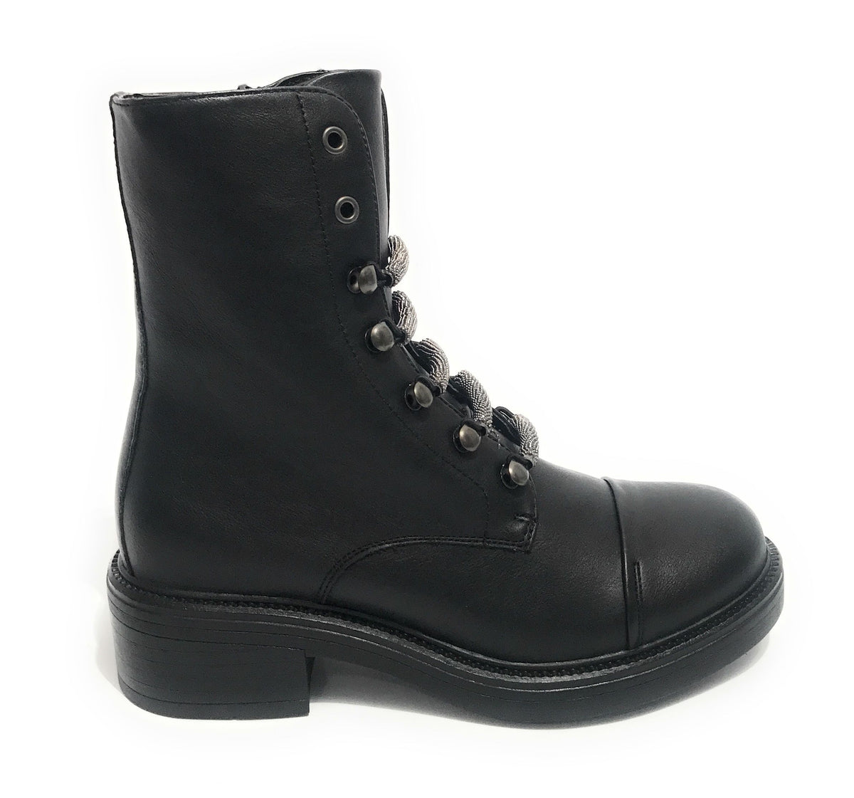 Scarpe donna Gold&gold anfibio in ecopelle nero D22GG20 GB217