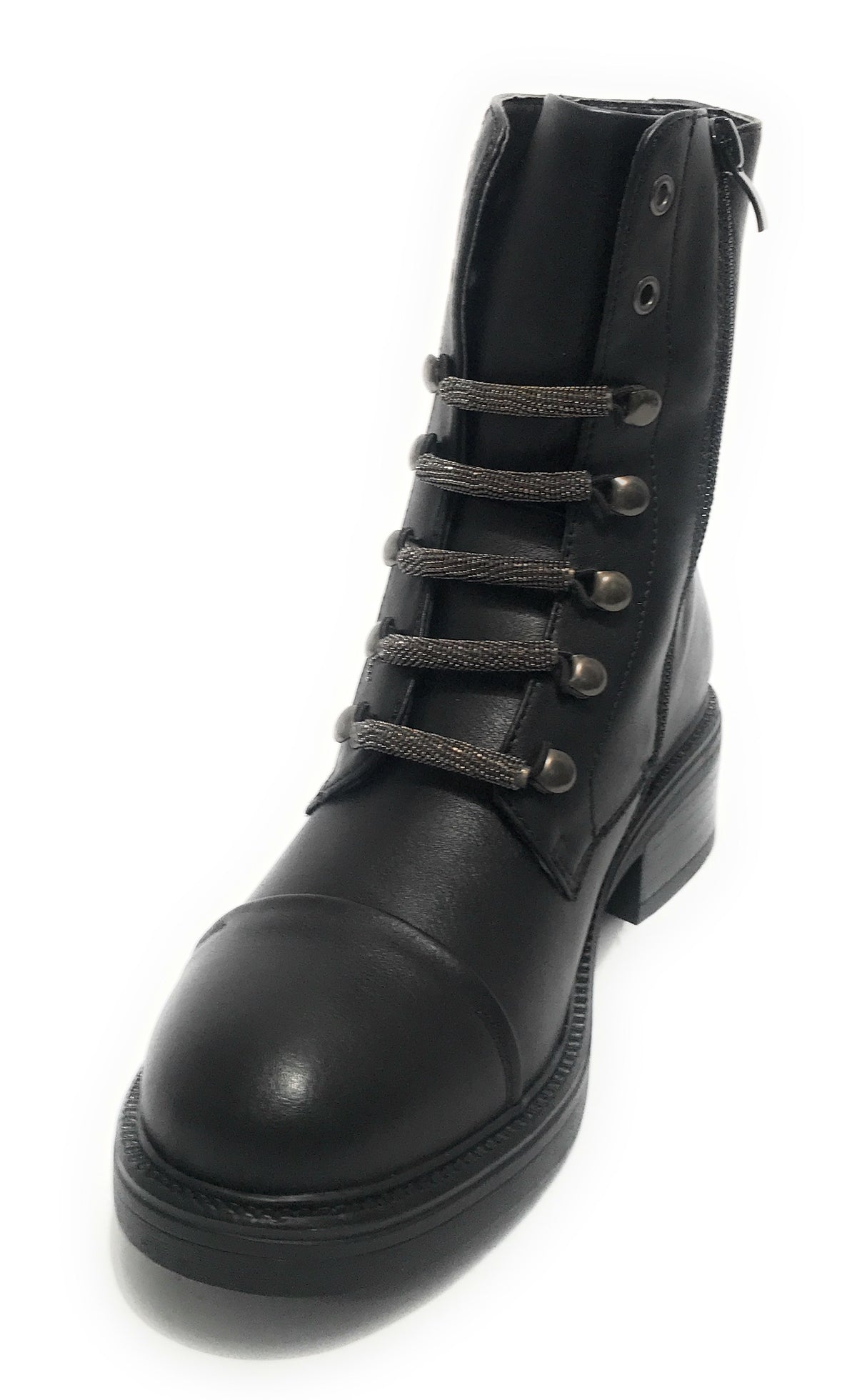 Scarpe donna Gold&gold anfibio in ecopelle nero D22GG20 GB217